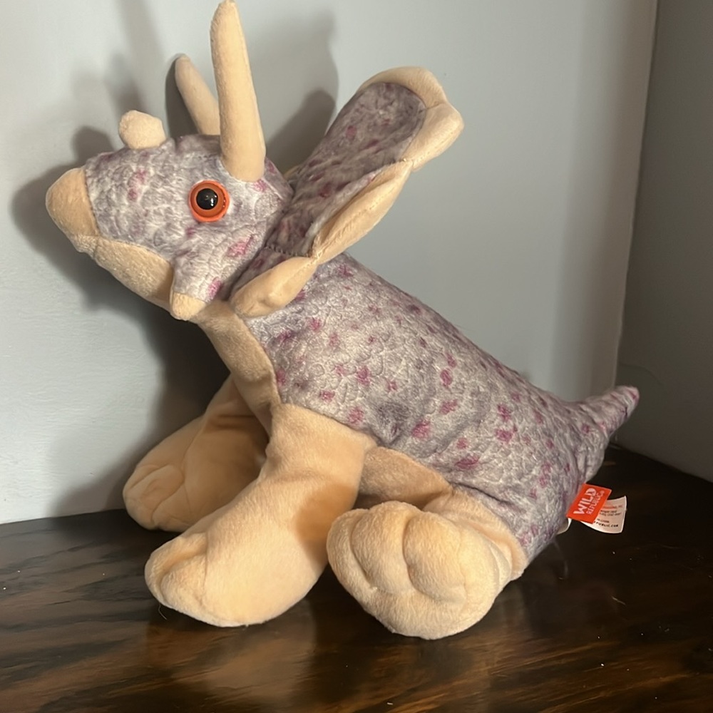 Wild Republic Triceratops Plush, Dinosaur Stuffed Animal Plush Cuddlekins 12" - Picture 2 of 7